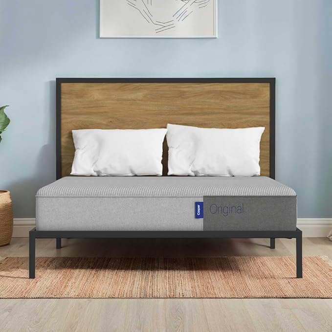 Casper Sleep Original, Memory Foam Mattress, Twin Size - Medium Firm Bed In A Box with Zoned SupportTM - 100-Night Trial - CertiPUR-US Mattress, Light Grey