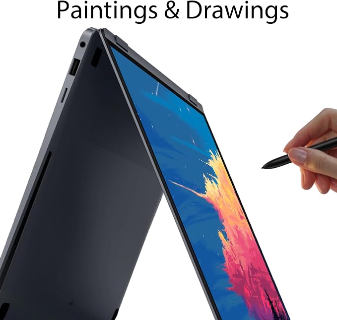 Galaxy Book4 Pro 360 S Pen Replacement for Samsung Galaxy Book4 360/Book4 Pro 360 Black Stylus Pen + 5 Tips