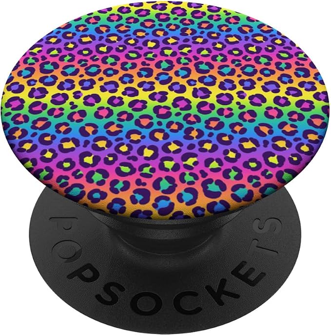 Super Cute Rainbow Decor Rainbow Cheetah Leopard PopSockets Adhesive PopGrip