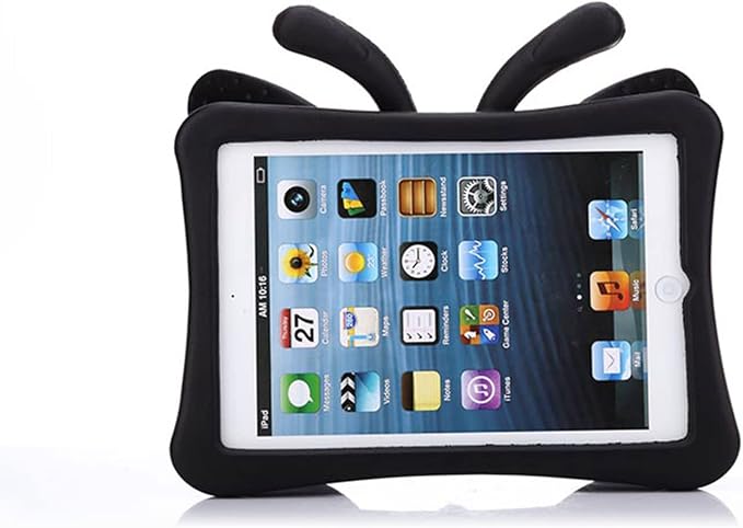 Kids Case for 7.9 iPad Mini 5/4/3/2/1 Silicone Shockproof Cover with Handle Kickstand Black