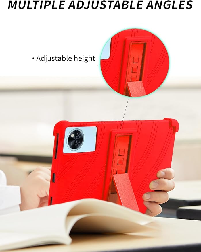 Case for Raemond M70 /Doogee U11 Tablets 11 Inch Tablet 2025- Soft Silicone Shock Proof Lightweight Stand Rubber Shell Protective CoverKids Friendly Soft Silicone Adjustable Stand CoverBlack