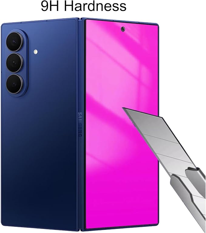 for Samsung Galaxy Z Fold 7 Inner Privacy Screen Protector+Outer Anti spy Tempered Glass Gradient Colorful Anti blue Film