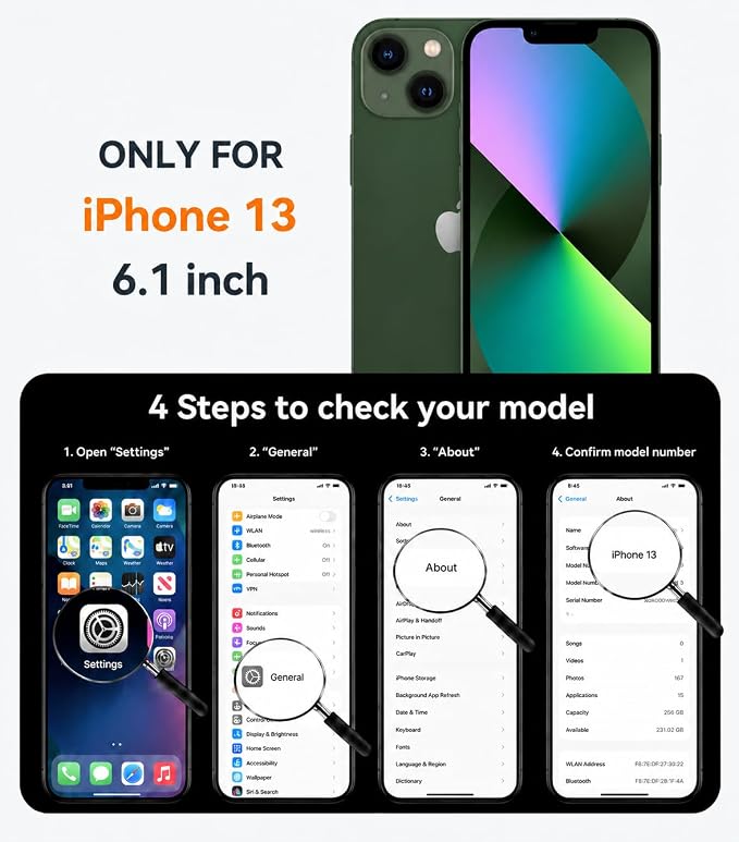 Magnetic Design for iPhone 16 CaseCompatible with MagSafe[Military Grade Drop Protection] Camera Lens Protector Cover Logo View Dust-Proof Matte Shockproof Protective CoverNavy Blue