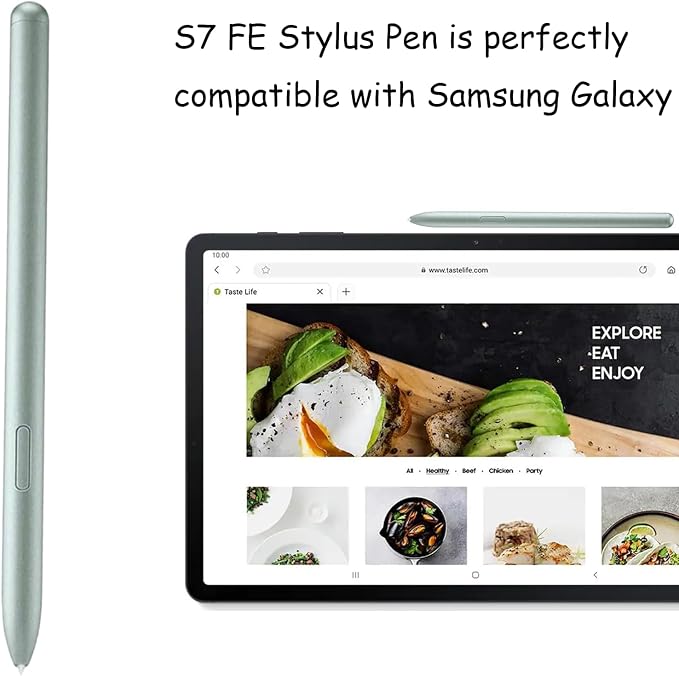 2 Pack Tab S7 FE S Pen for Samsung Galaxy Tab S7 FE Stylus PenGalaxy Tab S7 FE Stylus Pen Replacement for Samsung Galaxy Tab S7 FE Pen (Black)