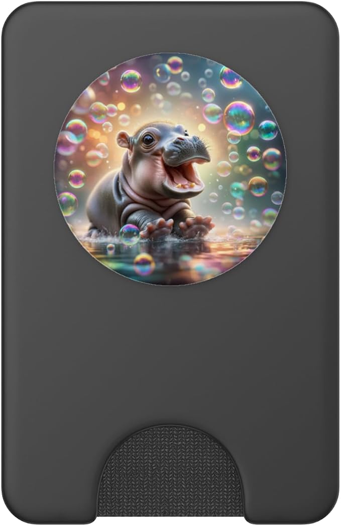 Cute Baby Hippo design for hippo lovers and hippo PopSockets Adhesive PopGrip