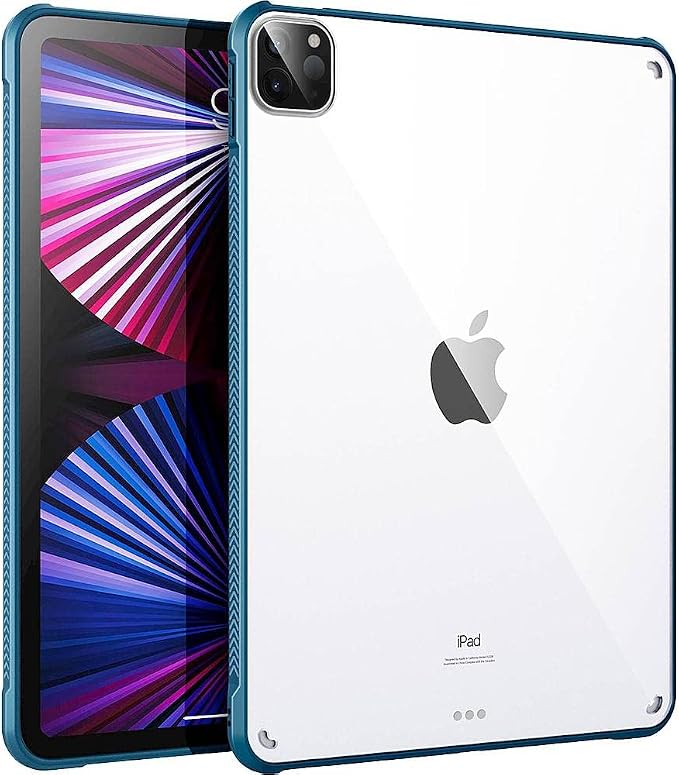 SaharaCase Hard Shell Case for Apple iPad Pro 11 (3rd Generation 2021 &amp 4th Generation 2022) [Shockproof Bumper] Rugged Protection Antislip Cover (Clear Black)