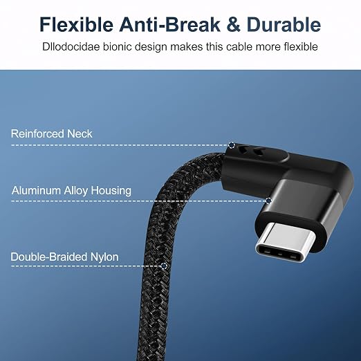 Thsucords 100W USB C Extension Cable 0.3FT 2Pack 10Gbps 90 Degree Right Angle USB C 3.2 Male to Female Extender Fast Charging Cord Compatible with MacBookiPad ProNintendo SwitchSteam Deck