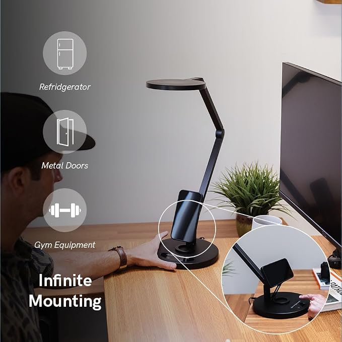 Lume Cube Premium Magnetic Phone Stand for MagSafe iPhone &amp Android Foldable Dual-Sided Magnetic Holder with Multiple Adjustment Points Mount for Any Magnetic Surface – Home Office &amp Travel