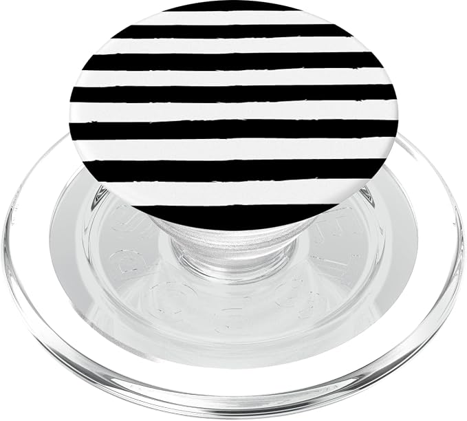 black and white striped design cute stripes for girls boys PopSockets Adhesive PopGrip
