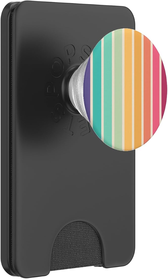 Vintage Rainbow Stripe Design Pattern PopSockets Adhesive PopGrip