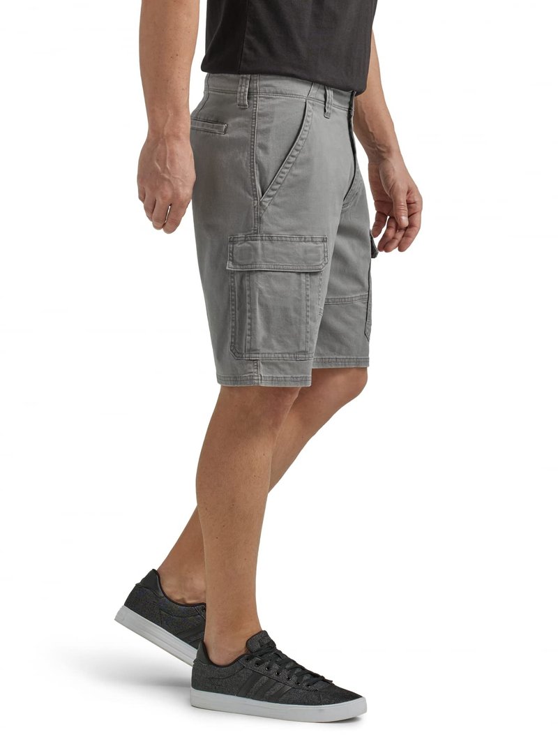 Wrangler Authentics Men's Classic Cargo Stretch Short, Gunmetal, 36
