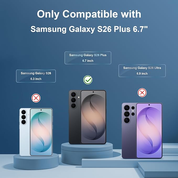 GiiYoon-3 PACK Screen Protector for Samsung Galaxy S26 Tempered Glass [HD Full Coverage] [Easy Installation] [Scratch Resistant] [9H Hardness] Protective Film