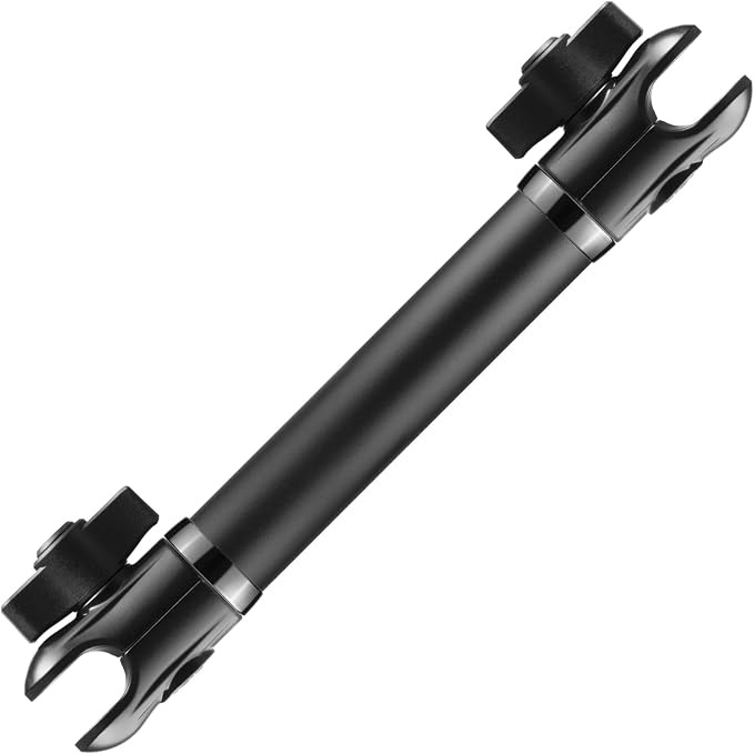 Tackform 10 Long 20mm Ball and Socket Arm DuraLock 20 Series Aluminum Tube Arm | Dual 20mm Sockets and Optional Anti-Theft Knobs | Black
