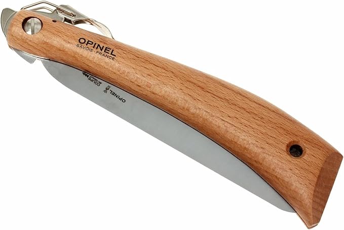 Opinel Folding Saw - Gardening and Camping Folding Carbon Steel Saw with Beechwood Handle