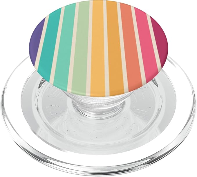 Vintage Rainbow Stripe Design Pattern PopSockets Adhesive PopGrip