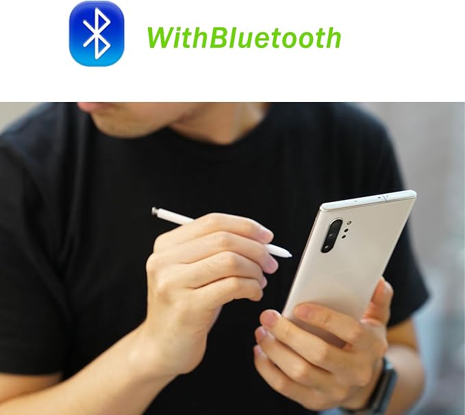 Galaxy Note 10 S Pen Replacement for Samsung Galaxy Note 10 Touch S Pen Galaxy Note 10 Stylus Pen for Samsung Galaxy Note 10+ Stylus Pen (WithBluetooth White)