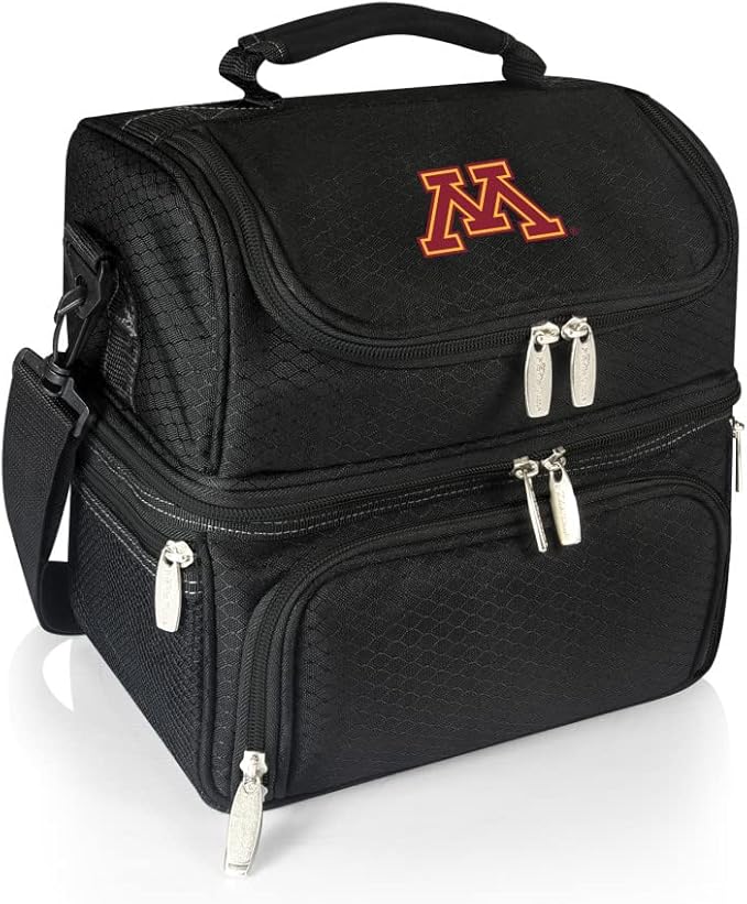 PICNIC TIME NCAA Nebraska Cornhuskers Pranzo Lunch Bag - Insulated Lunch Box with Picnic Set - Lunch Cooler Bag