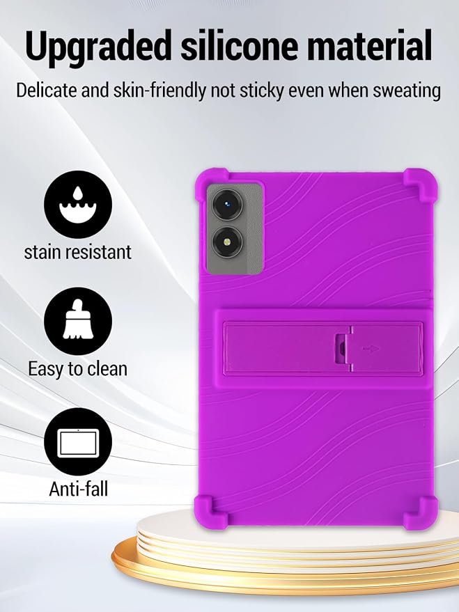 for TABWEE T50 (11 Inch) Android 16 Tablet Protective case ZBAGUG Shockproof Lightweight Silicone Protective Cover with Stand Child-Friendly Protection Easy to Clean Design Black.