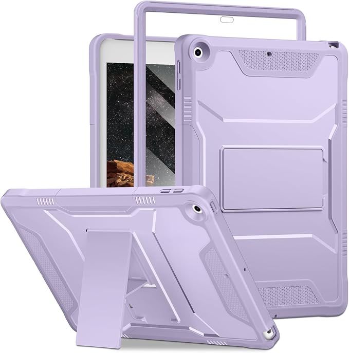 DTTO Case for for iPad 9th/8th/7th Generation 10.2-inch Black | Durable Shockproof Protective Cover Built-in Screen Protector &amp Kickstand Corner Protection