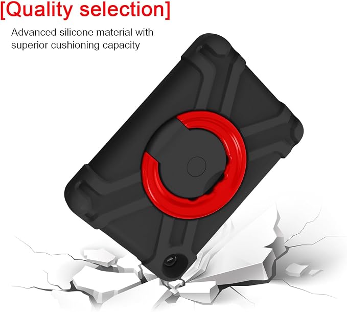 AKABEILA Compatible with Amazon Fire HD 8 2020/2022 Tablet Case，Rugged Kids Case with Stand Lightweight Shockproof Kids Friendly Tablet Cover Black