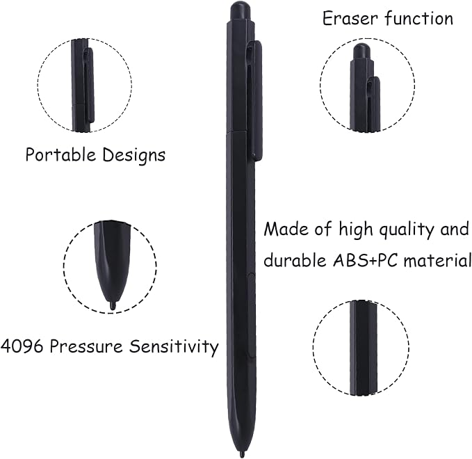 Maker Pen for BOOX with Eraser Compatible with BOOX Tablet Go 10.3 ePaper/Tablet Note Air 3 C E lnk/Tab Ultra C Pro ePaper