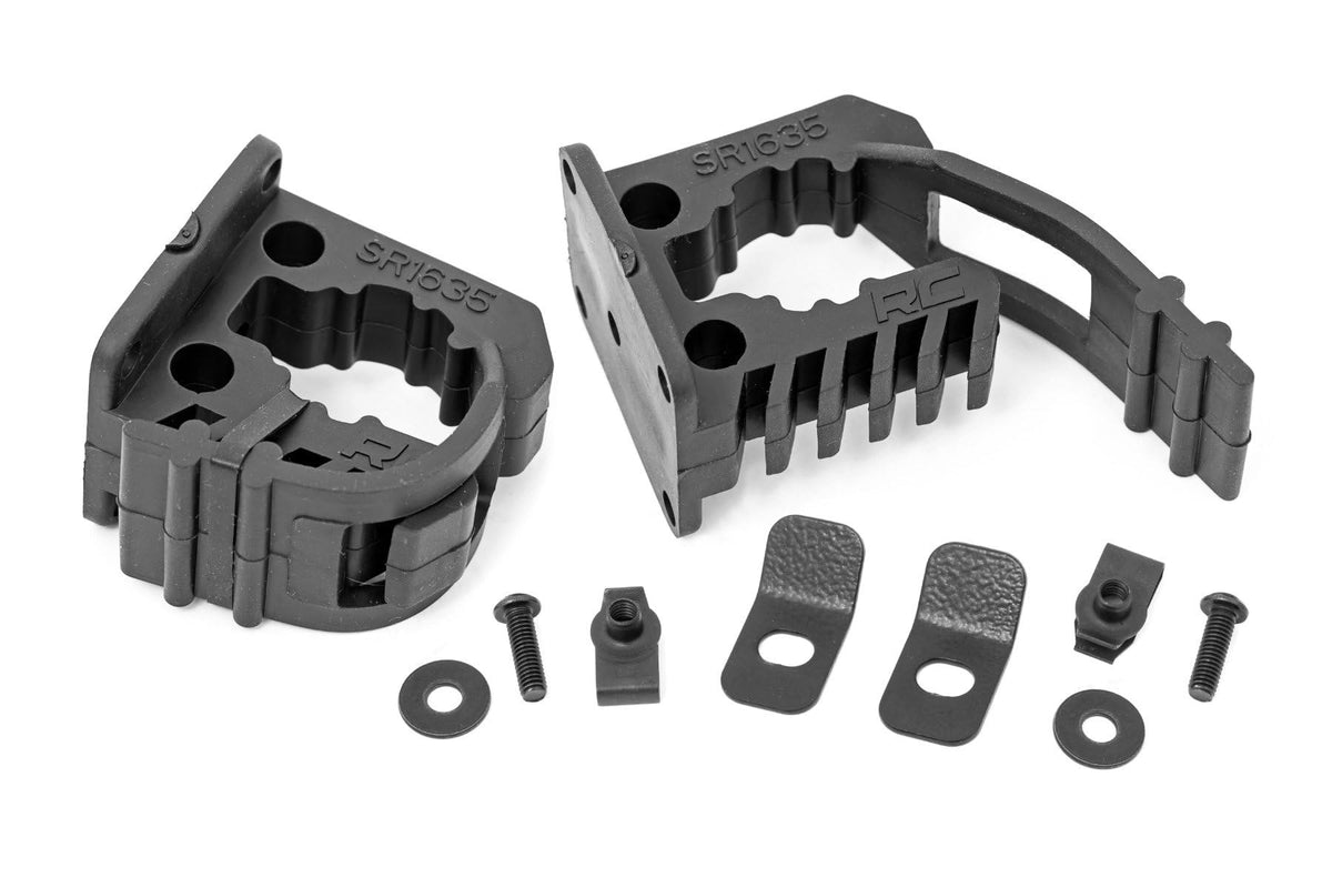 Rough Country Rubber Molle Panel Adjustable Clamp Kit 5/8" to 1-3/8" - 25 lb Capacity, Universal Fit, 2-Pack