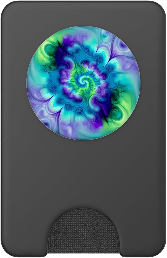 Tie Dye Colorful Blue Cyan Purple Green Design PopSockets Adhesive PopGrip