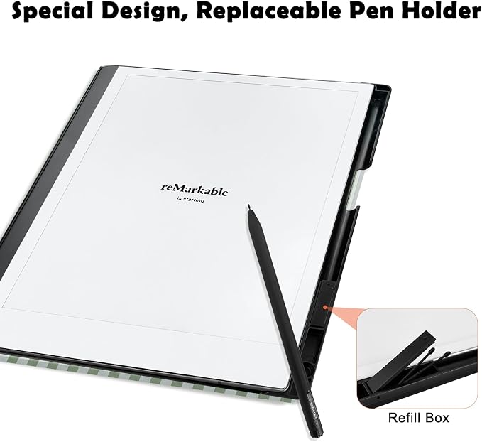 Case for Remarkable 2 Paper Tablet 10.3 2020 ReleasedLightweight and Hard Back Shell Protective Book Folio Cover with Built-in Pen HolderComes with Remarkable 2 Pen Tips.
