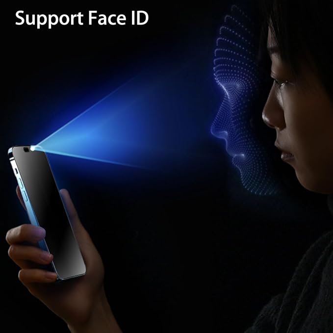 2 Pack 360 Degree Anti-glare Privacy Screen Protector for iPhone 16 Pro/iPhone 17 Matte Anti-Spy 4 Direction Soft Film 6.3 inch