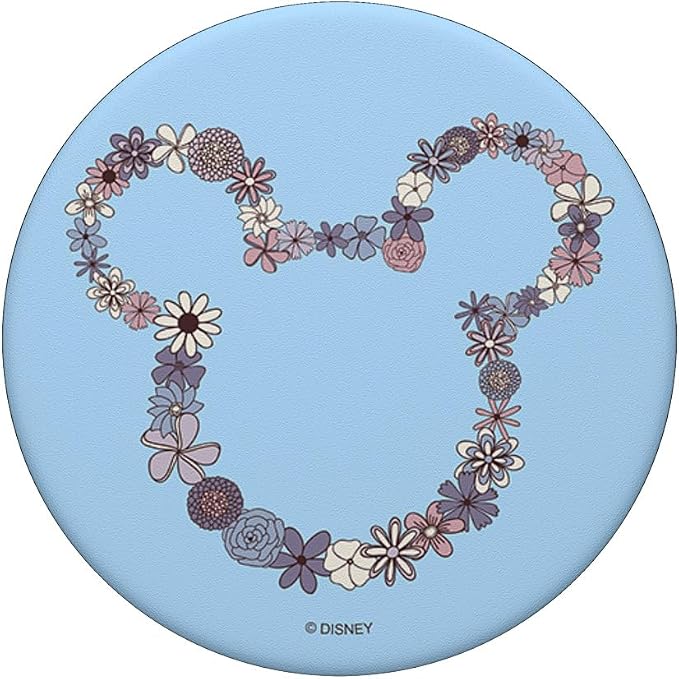 Disney Mickey Mouse Ears Floral Outline PopSockets Adhesive PopGrip