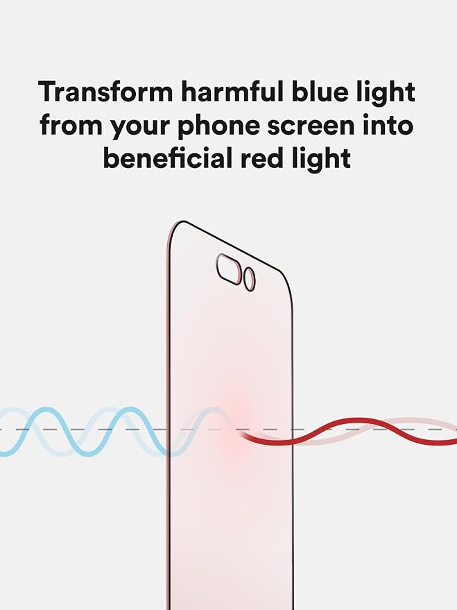 BodyGuardz Red Light Converter Screen Protector – Passive Red Light Therapy for Face - Promotes Better Sleep Healthier Skin Reduced Eye Strain – 9H Tempered Glass Easy Install (Galaxy S26)