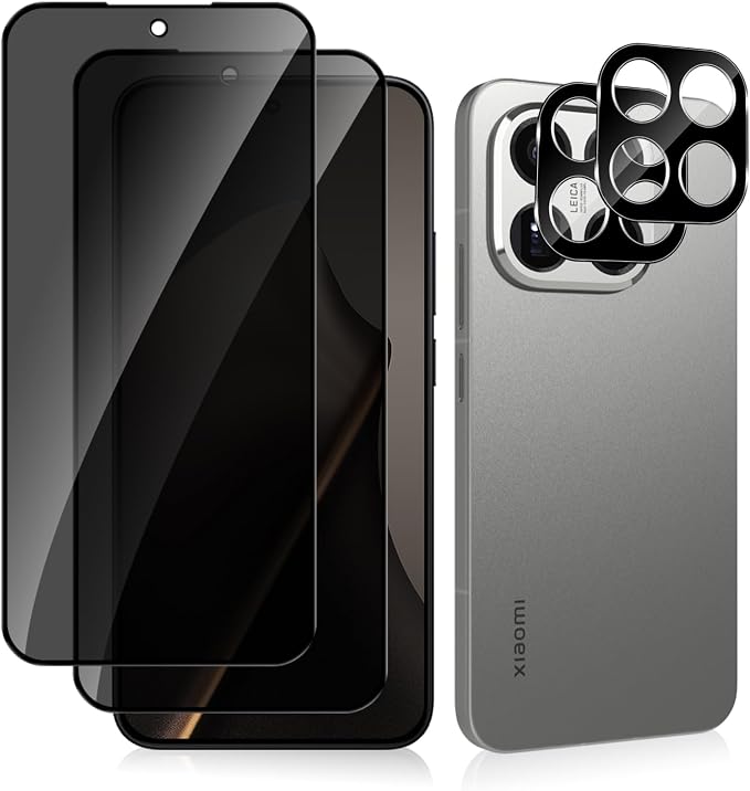 4 Pack Nothing Phone (3a) Pro 5G Privacy Screen Protector 2 Pack Privacy Tempered Glass Film and 2 Pack Camera Lens Protector Anti-Spy Protection for Nothing Phone (3a) Pro 5G Screen Protector