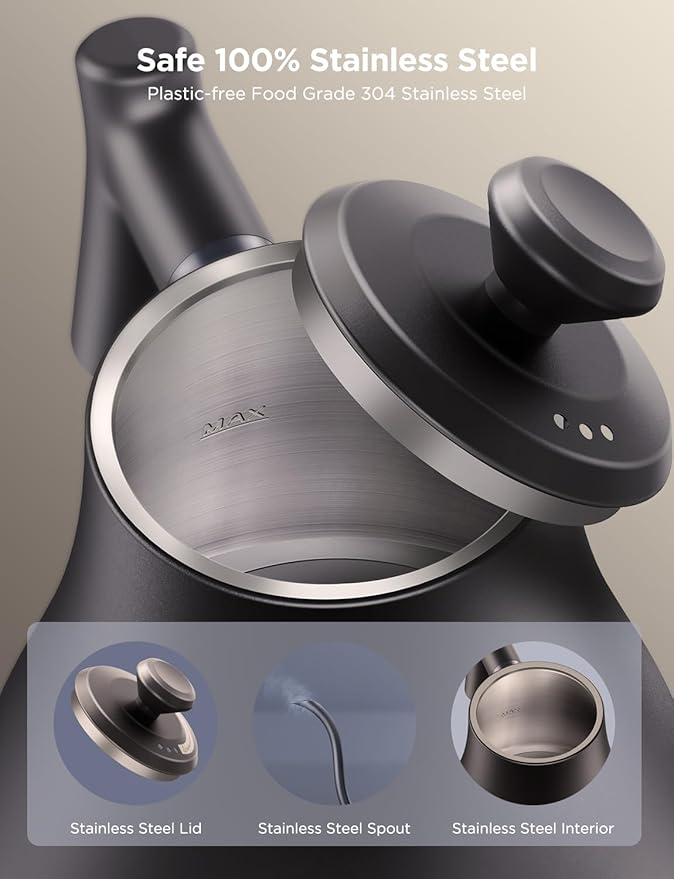 Govee Smart Electric Kettle, WiFi Variable Temperature Gooseneck Tea Kettle