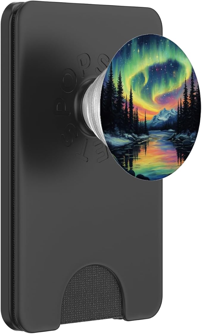 Aurora Borealis Dark Sky Nature Light Display PopSockets Adhesive PopGrip