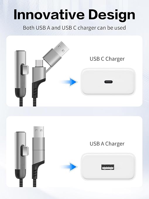 YACSEJAO Coiled USB C Charging Cable with USB A Adapter 2-in-1 Spring Coiled Phone Charger Cord 480Mbps Data Transfer Compatible Tablets Laptops Power Banks and More (Right Angle)