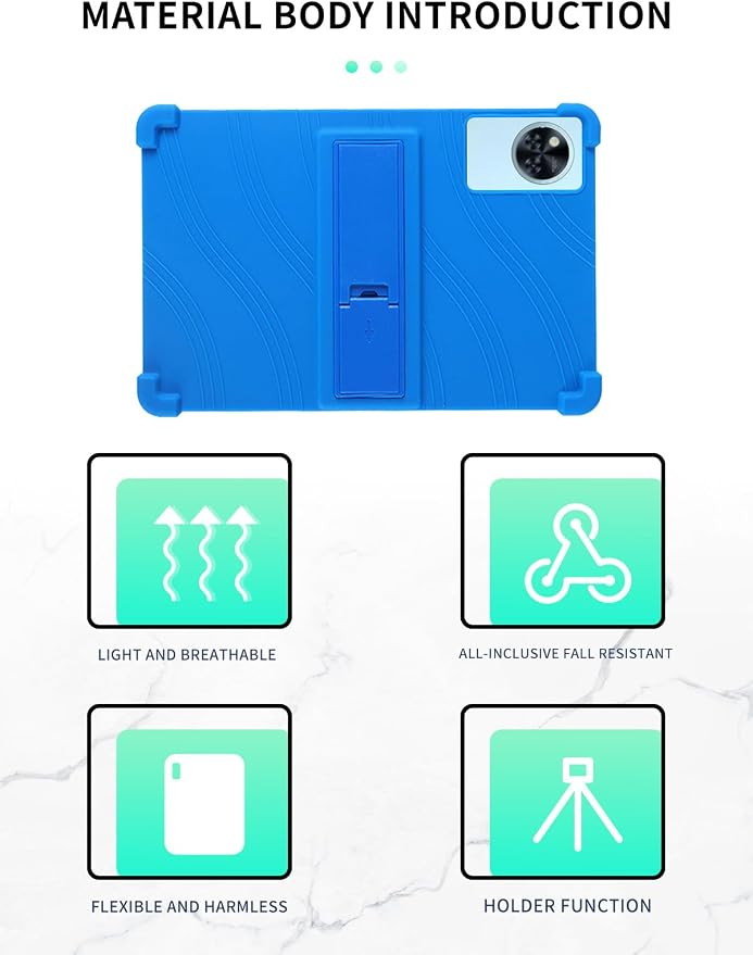 Case for Raemond M70 /Doogee U11 Tablets 11 Inch Tablet 2025- Soft Silicone Shock Proof Lightweight Stand Rubber Shell Protective CoverKids Friendly Soft Silicone Adjustable Stand CoverBlack