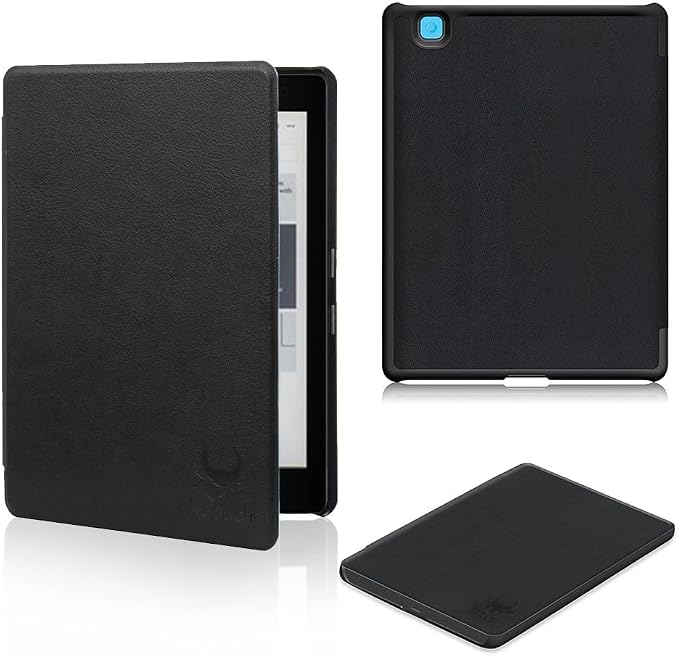Kepuch Custer Case for kobo Aura Edition 2 2016Ultra-Thin PU-Leather Hard Shell Cover for kobo Aura Edition 2 2016 - Black