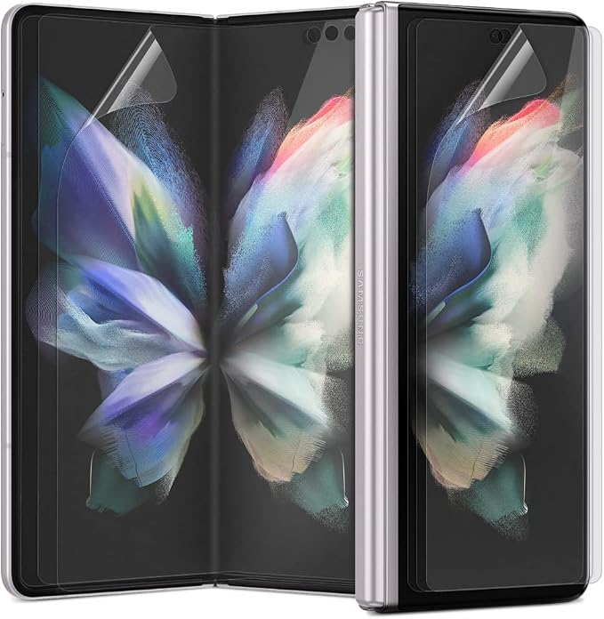(3Sets) DIACUBE Edge to Edge Full Cover Screen Protector Compatible Samsung Z Fold 3 5G High Definition Anti-Scratch Bubble Free Easy Installation Ultrasonic Fingerprint Compatible Front 3pcs+Inside