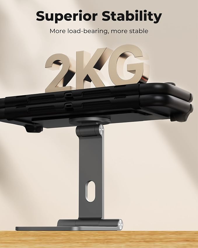 Foldable Magnetic Stand Holder for Nintendo Switch 2 iPhone | Aluminum Alloy Adjustable Design MagSafe-Compatible Portable Kickstand Mount Switch 2 Accessories for Desktop &amp Travel