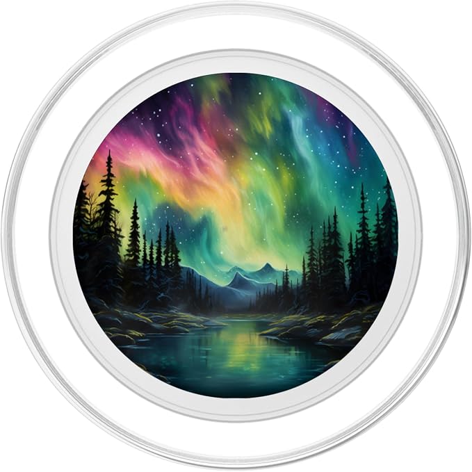 Northern Lights Aurora Borealis | Forest Stars PopSockets Adhesive PopGrip