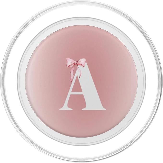 Pink Letter A Monogram Bow PopSockets PopGrip for MagSafe