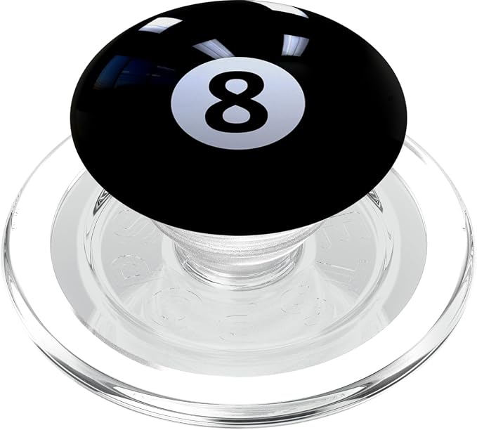 Black 8 Ball Pool Billiard PopSockets Adhesive PopGrip
