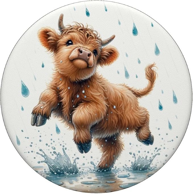 Highland Cow Design for Farmers and Highland Cow PopSockets Adhesive PopGrip