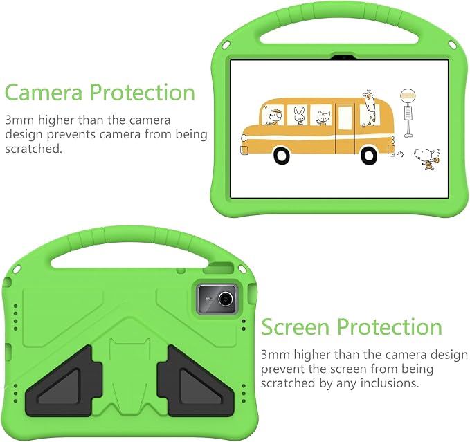 YRH for Moto Pad 2026 Case 11'' Kids EVA Shockproof Tablet Cover with Stand Handle Black
