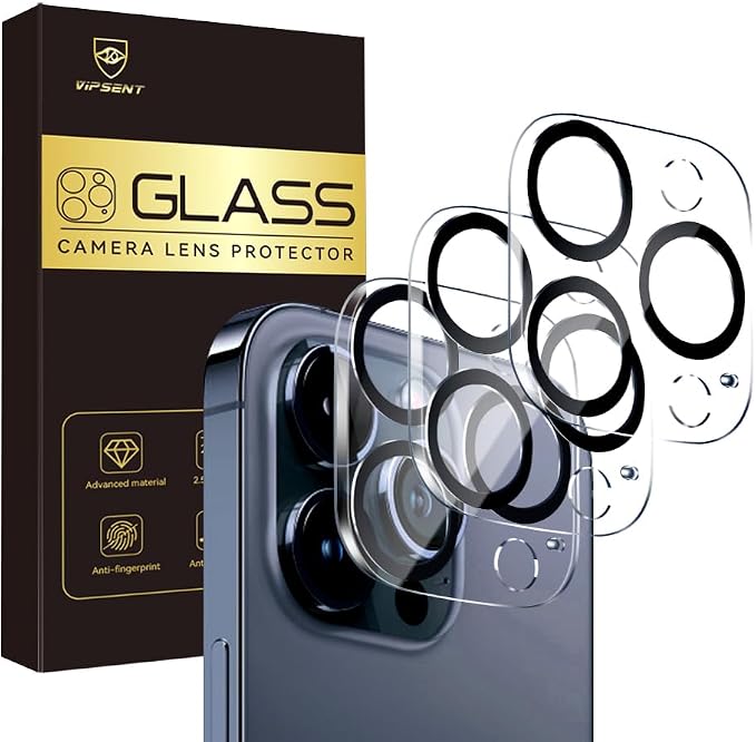 Camera Lens Protector for iPhone 13 Pro 6.1 &amp iPhone 13 Pro Max 6.79H Tempered Glass，Ultra HD Scratch Resistance Easy to Install，Case Friendly，[Does not Affect Night Shots] 3-Pack