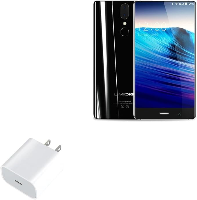BoxWave Charger Compatible with Umidigi Crystal - PD GAN miniCube (30W) 30W Tiny PD GAN Type-C Wall Charger - Winter White