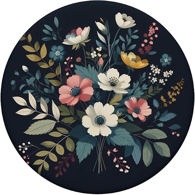 Modern Garden - Lush Florals Against Night Sky PopSockets MagSafe PopGrip for iPhone