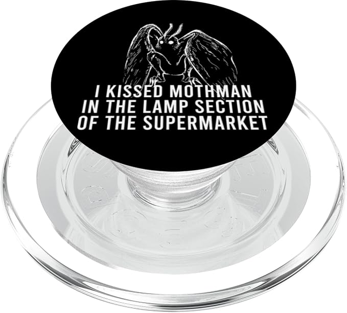 Mothman Cryptid I Kissed Mothman In The Lamp Section PopSockets Adhesive PopGrip