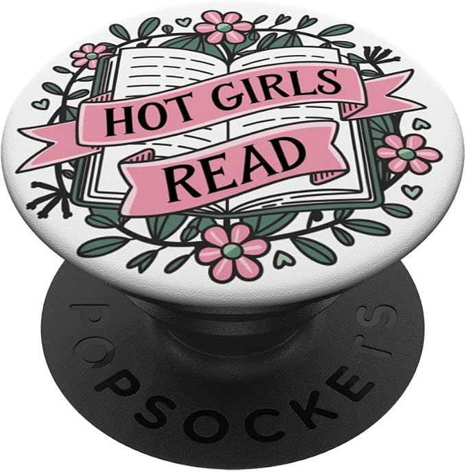 Reading Hot Girls Read Books Bookish Funny Book Themed PopSockets PopWallet for MagSafe