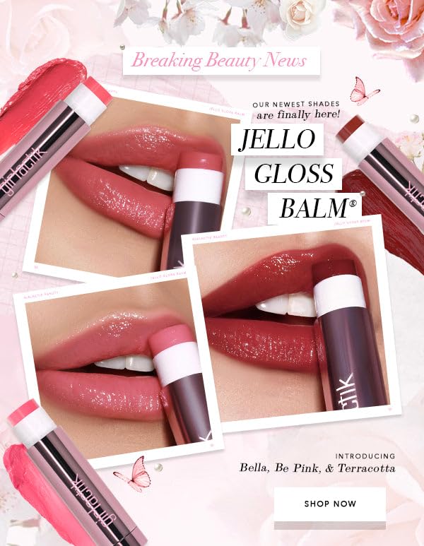 Girlactik Jello Gloss Lip Balm - Original Lip Care with Vitamin E, Aloe Vera, Avocado and Apricot Kernel Oil for Hydrating, Moisturizing Lip Balm with Glossy, Smooth, 4.5 g / 0.15 oz (Be Pink)